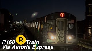 ⁴ᴷ⁶⁰ (SPECIAL) R160 (R) Train Via Astoria Express Line