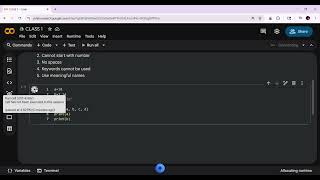 CLASS 1 "Python Variable Program | Beginner Python"