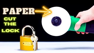 DO You Cut THE LOCK with PAPER? Angle Grinder with paper | What can you Cut with Paper? 😱