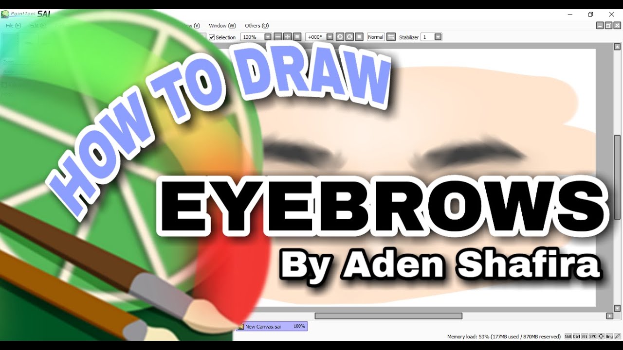 HOW TO DRAW EYEBROWS by Aden Shafira | Paint Tool SAI