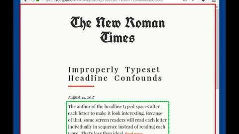 Manual letter-spacing is bad for screen readers