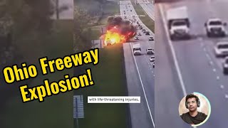 Ohio Freeway Explosion: Dump Truck Collision Chaos!