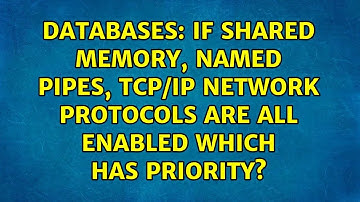 If shared memory, named pipes, TCP/IP network protocols are all enabled which has priority?