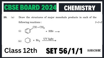 Q20A Draw the structures of major monohalo products in each of the following reactions :