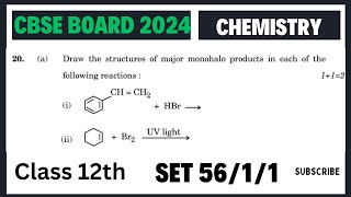 Q20A Draw the structures of major monohalo products in each of the following reactions :