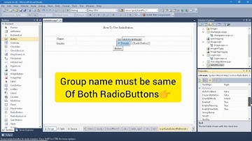 How to use Radio Button 👆 in Asp.net c#