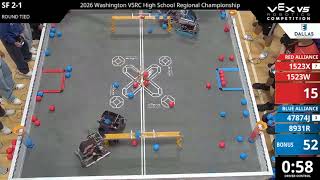 Washington Regionals : Default Division - SF #2-1 - 1523X & 1523W vs 47874J & 8931R - Auton + Driver