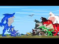 30 MINUTES FUNNY of SHARKZILLA vs KING KONG WHITE, DINOSAURS T-REX, GHOSTZILLA- Godzilla Compilation