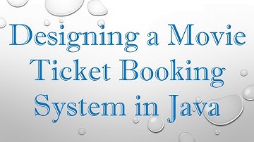 Designing a Movie Ticket Booking System in Java