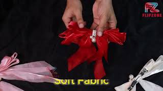 Flipzone 6Pcs Fashion Pearl Bow Hair Clip Women And Girls Made With Silk Satin Hair Clip. Hair Clip