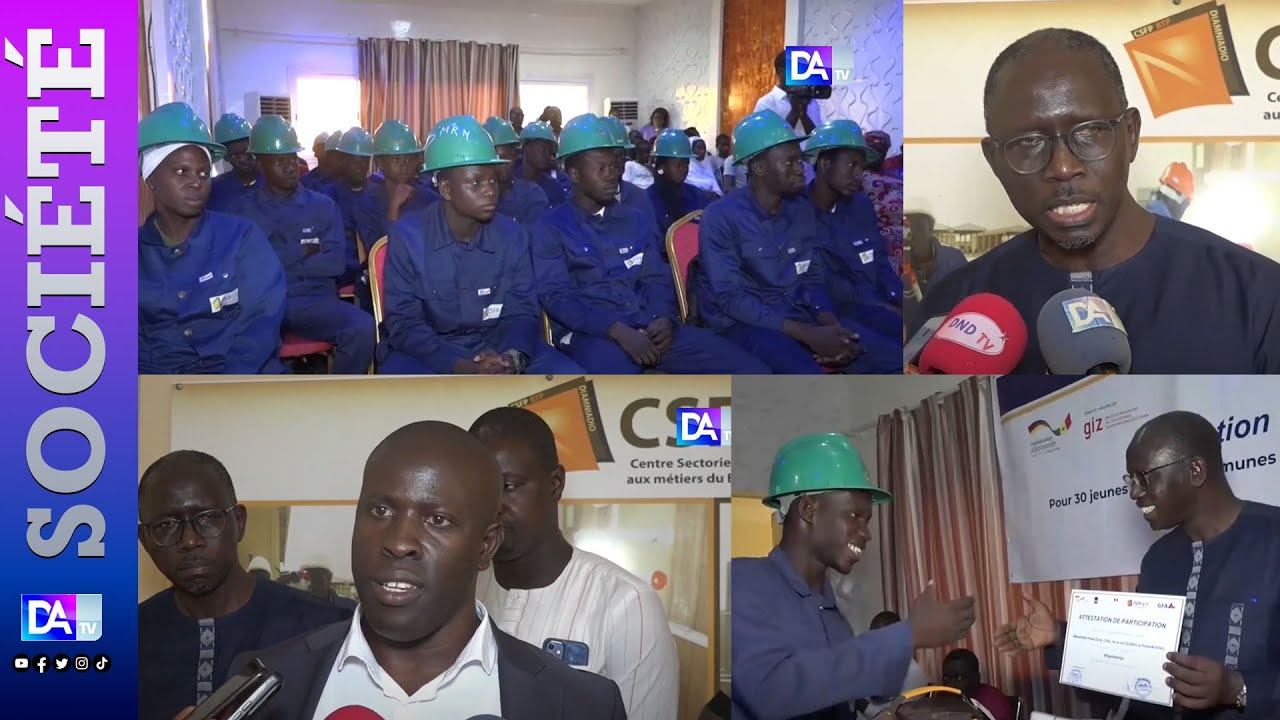 Diamniadio / CSFP- BTP : Des dizaines de jeunes formés en plomberie sanitaire ont reçu leur diplôme.