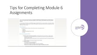 LEC OBT Module 6 Overview  Fall 2018