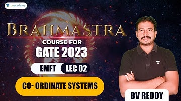 EMFT L::2 | Co- Ordinate Systems | Brahmastra course for GATE 2023 | B V REDDY