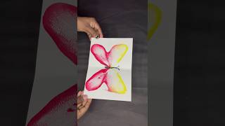 Butterfly thread painting | Thread painting tutorial #shorts #threadpainting #youtubeshorts