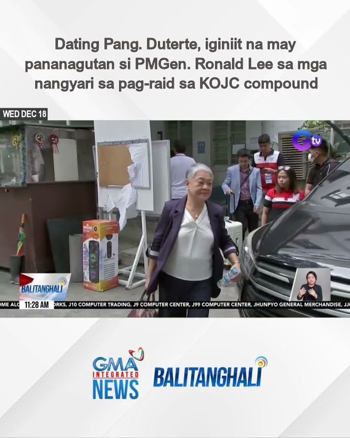 Dating Pang. Duterte, iginiit na may pananagutan si PMGen. Ronald Lee... | Balitanghali