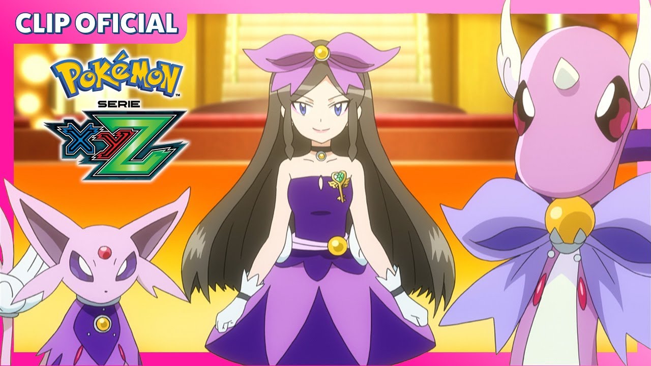 ¡El espectáculo de Espeon y Dragonair variocolor! | Serie Pokémon XYZ | Clip oficial