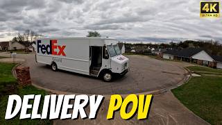 FedEx POV | Cloudy Day Deliveries (4K 60FPS)