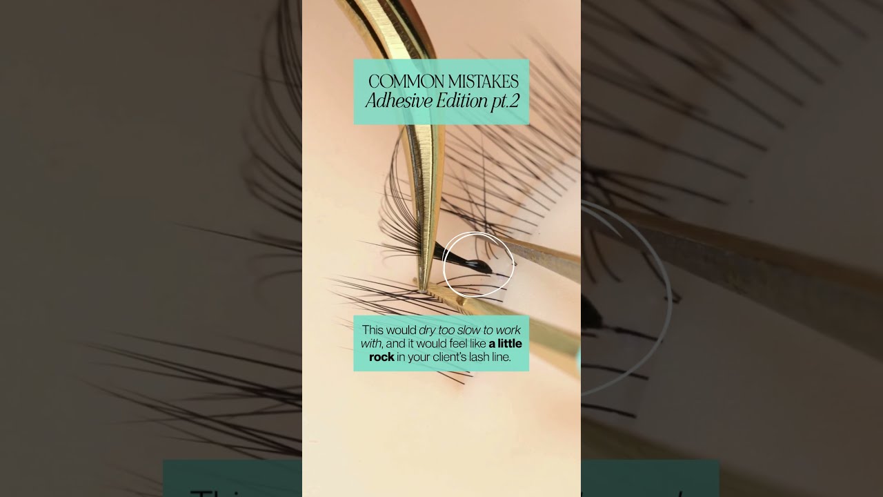 Common Lash Artist Mistakes: What Too Much Adhesive Actually Looks Like 