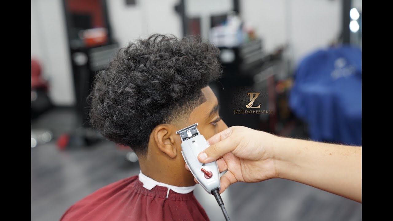 ⁣BALD TAPER ON CURLS! AFRO TAPER