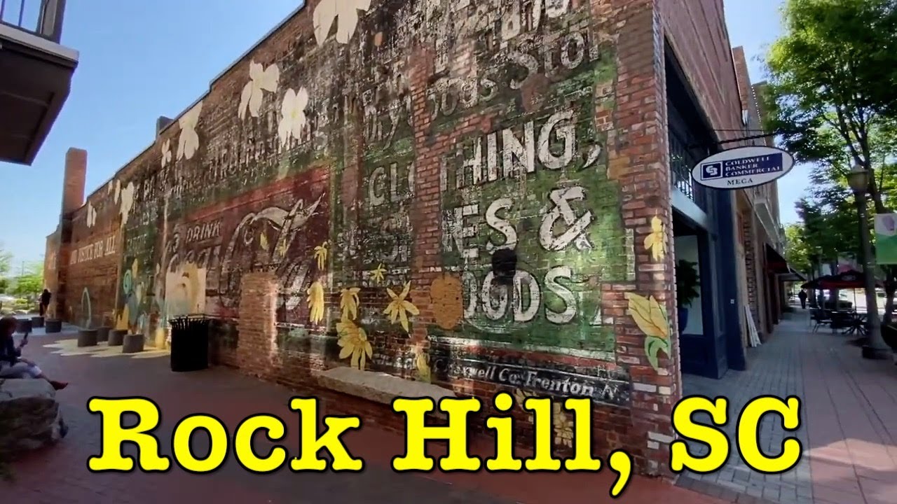 Рок-Хилл | Прогулка по центру города | Посетите, сделайте покупки, поешьте, переезжайте или начни...