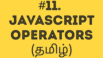 JavaScript Operators in Tamil | JavaScript Tutorial in Tamil