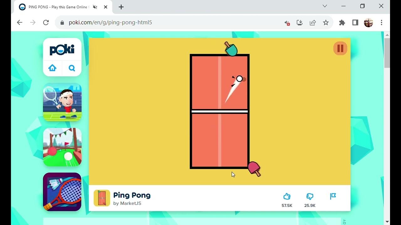 Ping Pong on poki is too ez YouTube