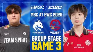 [GAME 3] TEAM SPIRIT vs GUANGZHOU GAMING MSC AT EWC 2026 GROUP STAGE | TS vs GZG screenshot 1
