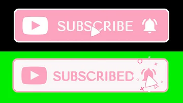 Aesthetic pink subscribe button green screen, transparent (notification bell  + sound effects)
