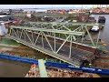 Abriss und Abtransport der Drehbrücke an der Nordschleuse Bremerhaven