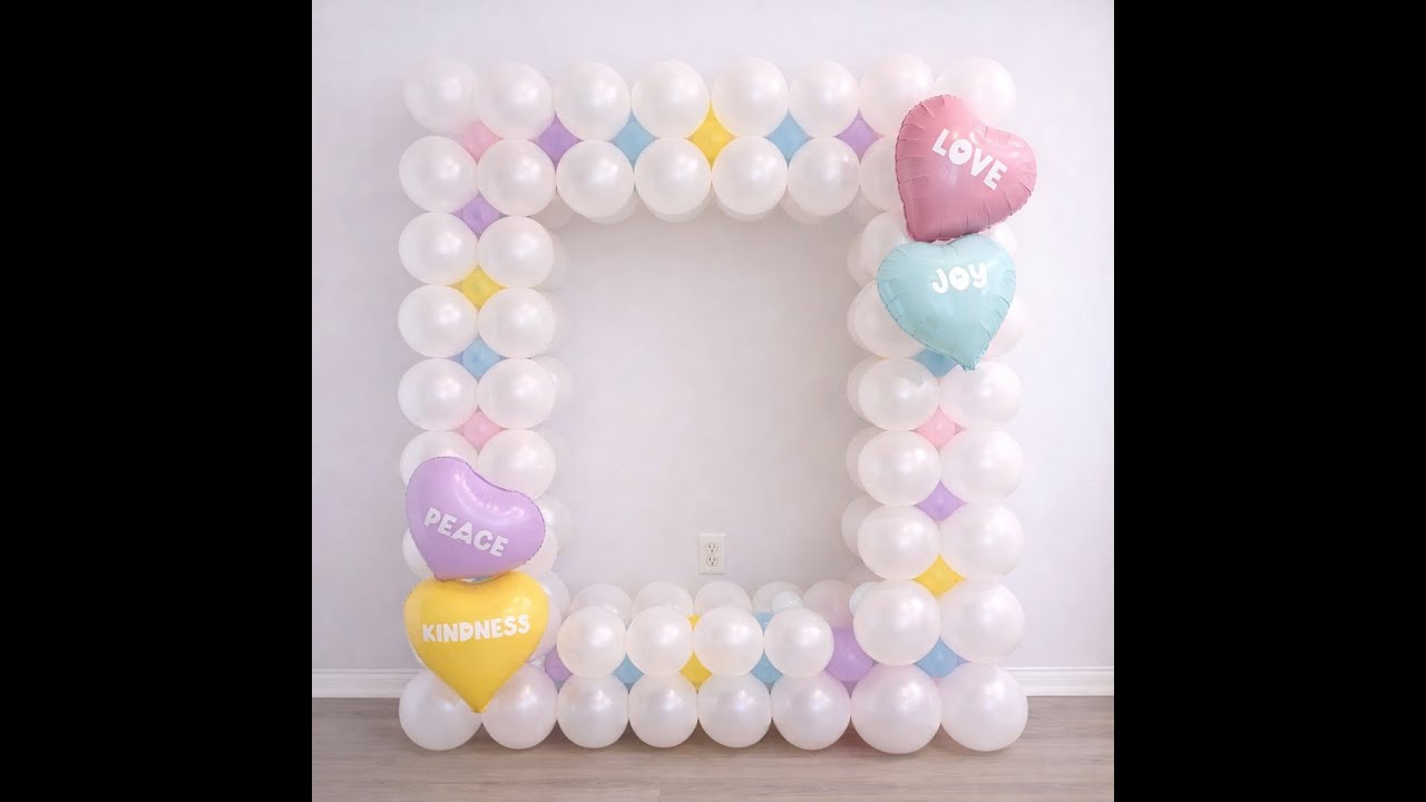 DIY Balloon Photo Frame Backdrop | Easy Step-By-Step Tutorial (Beginner Friendly!)