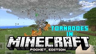 Tornado Mod in Minecraft PE! (MCPE MOD REVIEW 0.15.9/0.16.0)