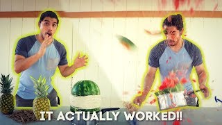 EXPLODING A WATERMELON WITH 500 RUBBERBANDS!! (I DIDN'T EXPECT THIS TO HAPPEN)