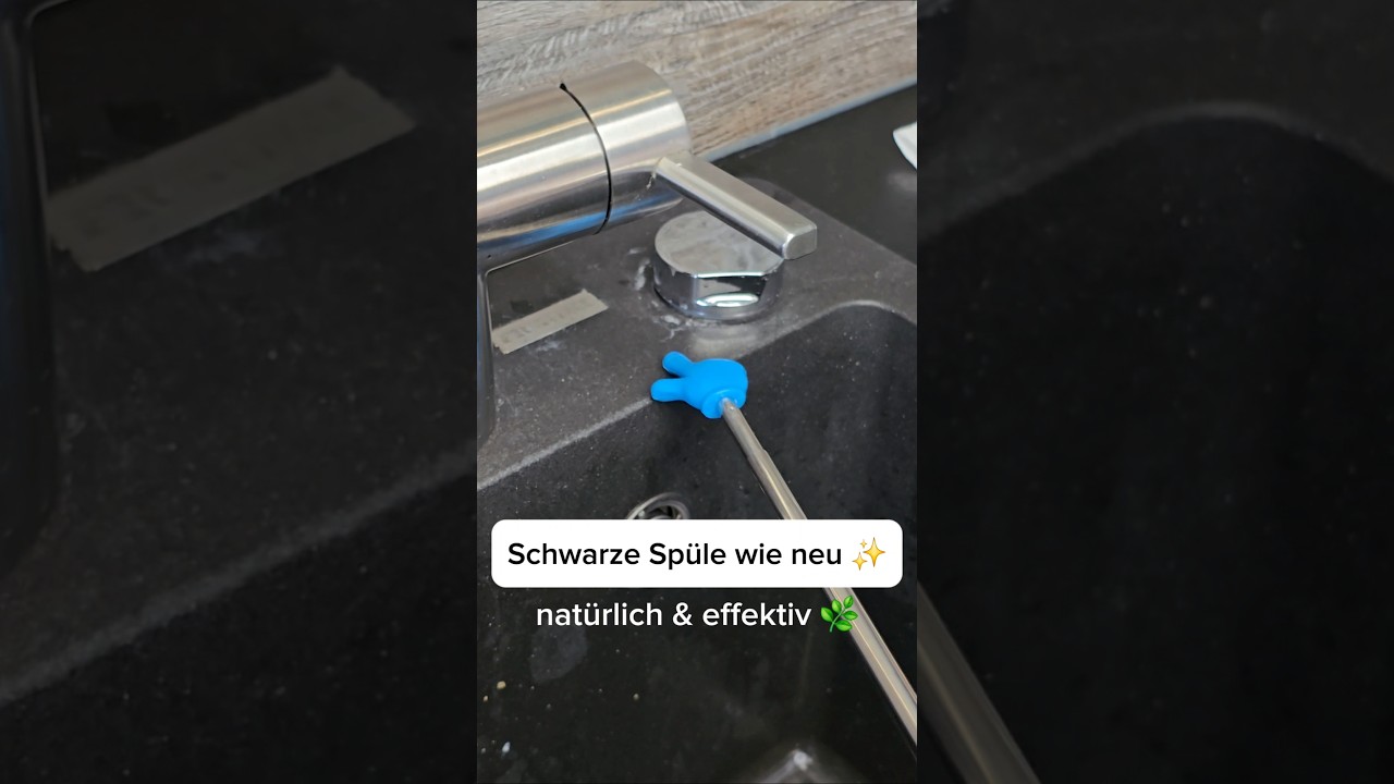 Schwarze Silgranit-Spüle wieder wie neu ✨ Wasser & Schmutz perlen ab!