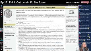 Ep 17: Think Out Loud - Learn UX Research Planning and Design LIVE - Florida Bar Exam Project