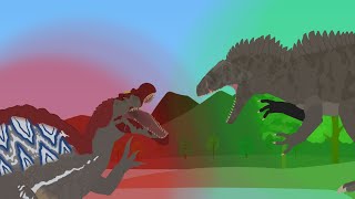 Ultimasaur death and rebirth EP1: Spinosaur vs giganotosaur || stick nodes animation || epic battle
