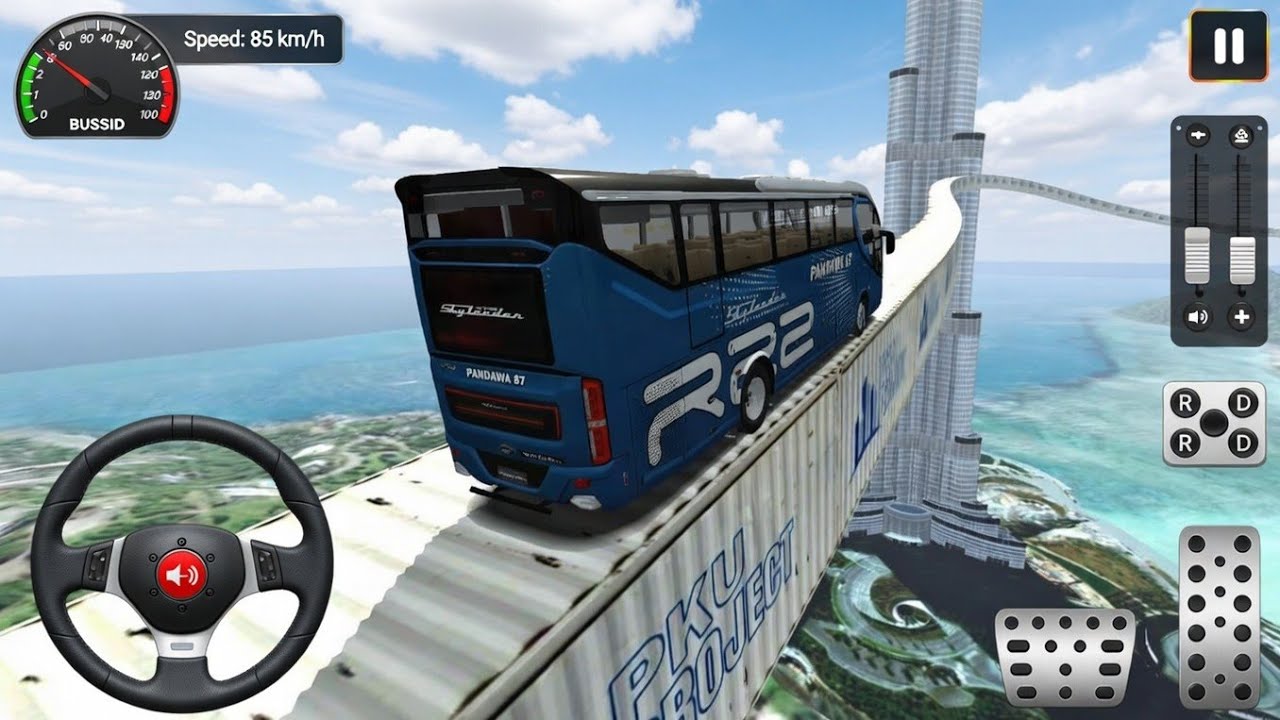 1000ft Height Bus Challenge 😳 | BUSSID Indonesia | Bus Simulator Indonesia Gameplay