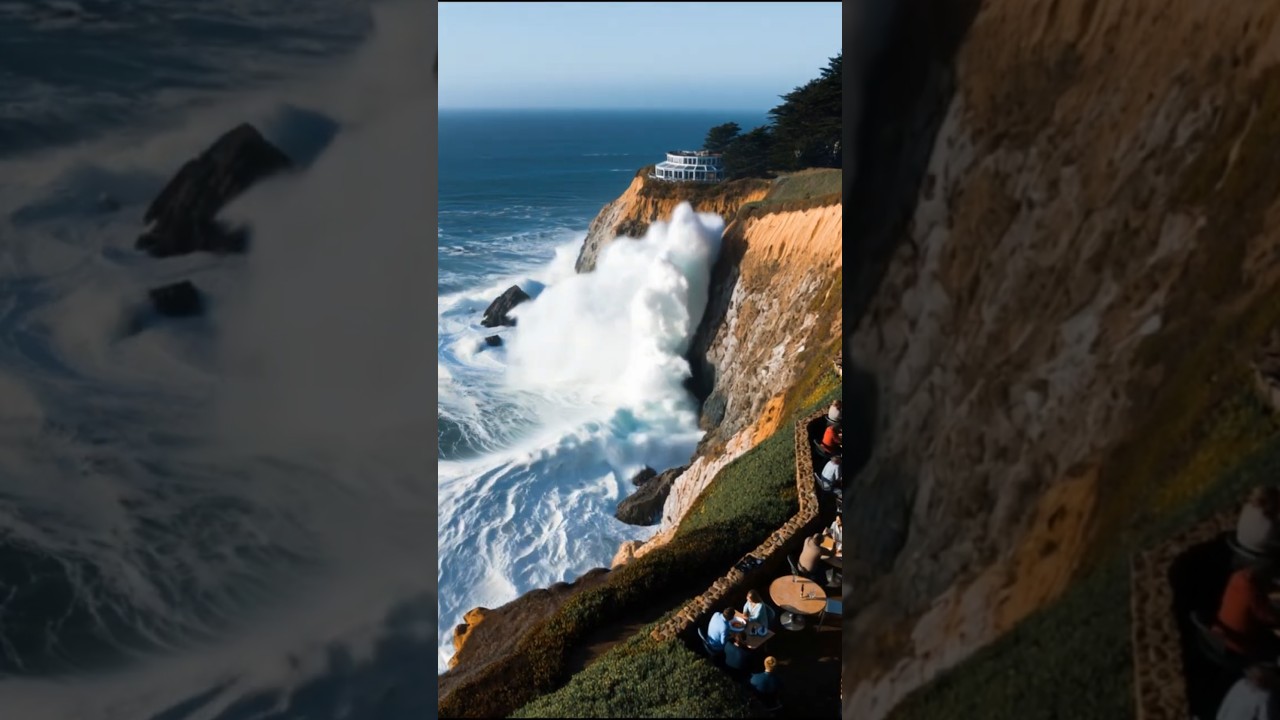 Giant Waves at Big Sur’s Cliffs & Nepenthe Views! 