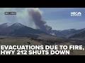 Wildfire shuts down section of Hwy 212, evacuations underway south of Red Lodge