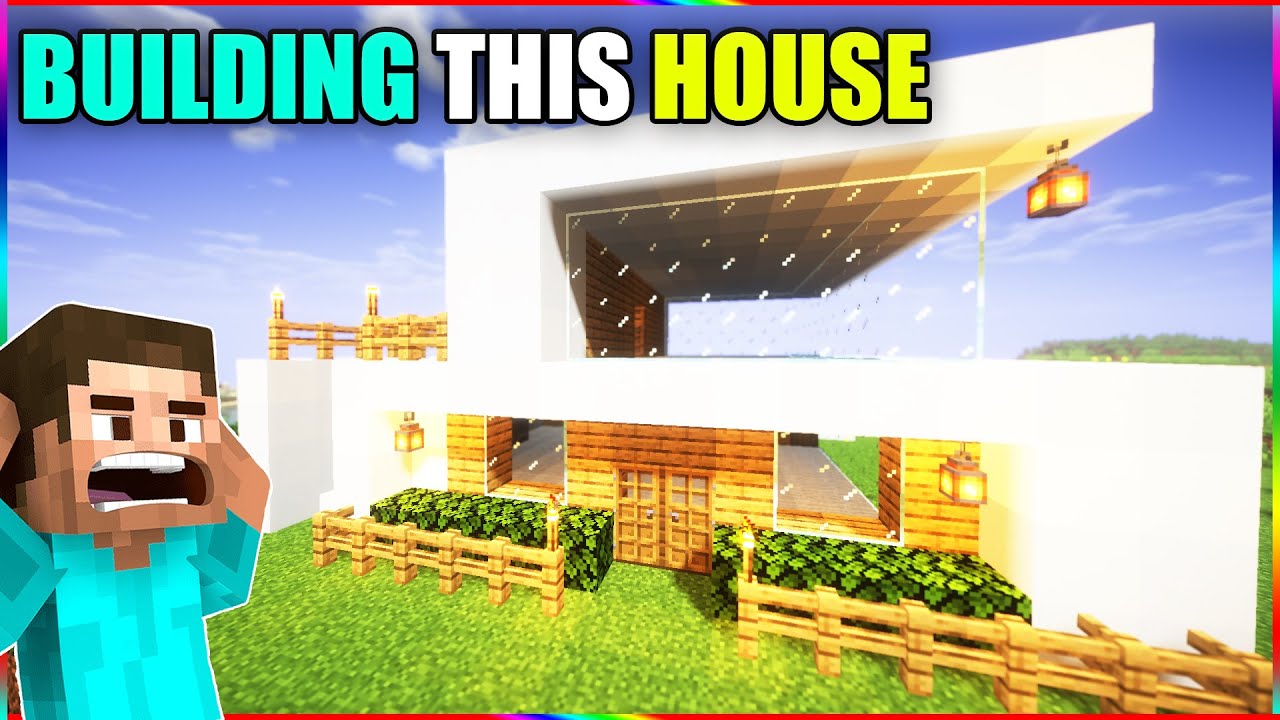 Minecraft Modern House Buiild Minecraft Hindi Gameplay Youtube