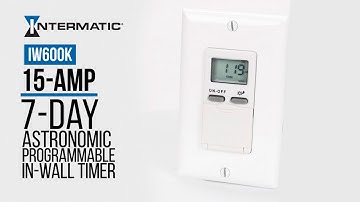 Do More with the IW600K 15-Amp 7-Day Astronomic In-Wall Timer from Intermatic