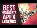 Жесткие хедшоты, Фраги в полете и победы в рейтинге - Лучшие моменты \ Apex Legends Highlight