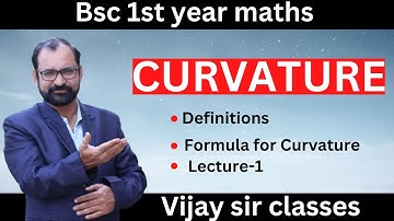 Curvature  | Radius of Curvature Formula & Example & Solution L-1