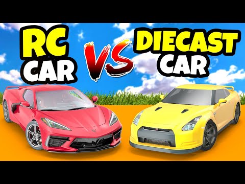 ULTIMATE SHOWDOWN! Racing RC VS Diecast Cars Down The Crash Mountain!