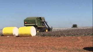John Deere round bale cotton pickers wmv