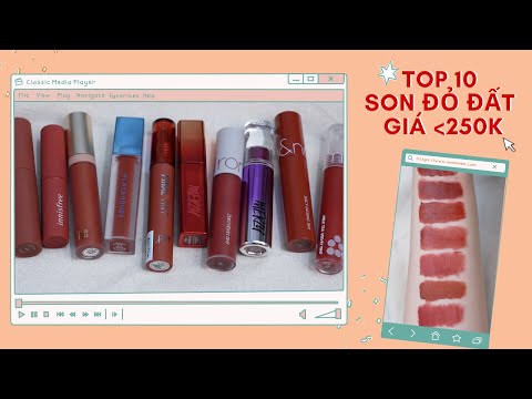 Video TOP 10 SON ĐỎ ĐẤT HỢP MỌI TONE DA Giá Dưới 250k |... - youtube