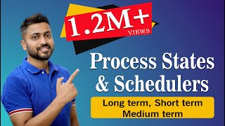 L-1.5: Process States in Operating System| Schedulers(Long term,Short term,Medium term)