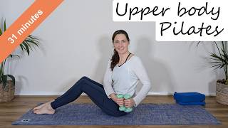 Upper body Pilates with hand weights | Pilates Live