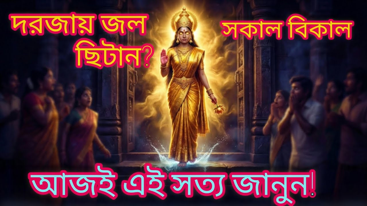 যে মহিলা প্রতিদিন দরজায় জল ছিটান—মা লক্ষ্মী কি সত্যিই রেগে যান? জানলে চমকে যাবেন! 😱