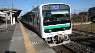 E501系水カツK751編成 JR常磐線普通小山行き 内原駅発車