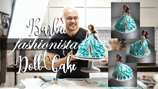 How to make a Fashionista Barbie Doll Cake with Fondant